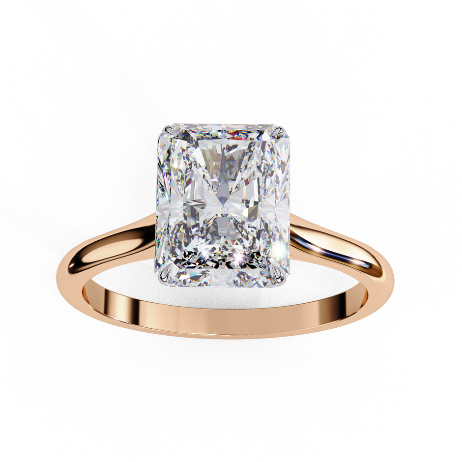 Round Brilliant Diamond Solitaire Ring in 10k–18k Gold