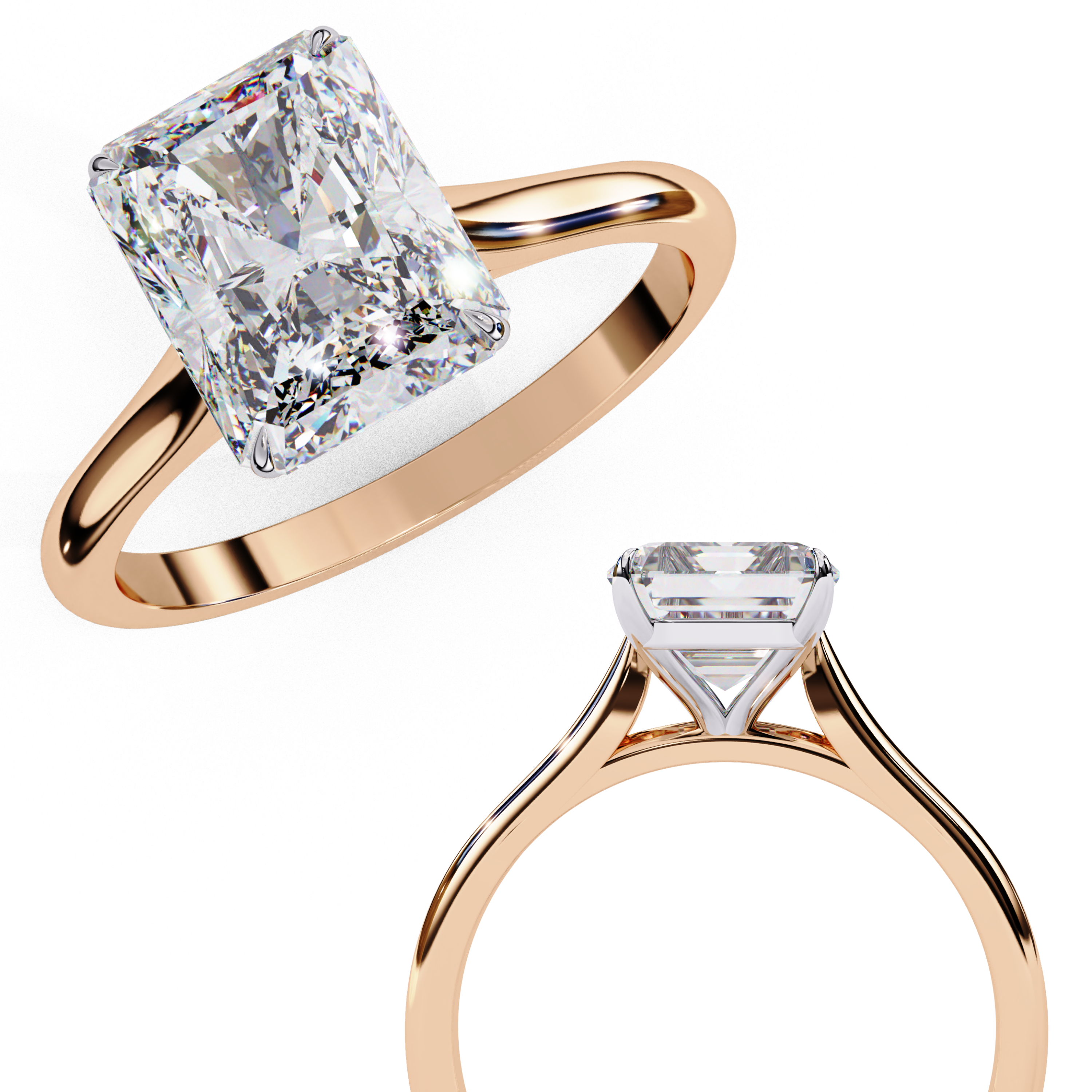 Round Brilliant Diamond Solitaire Ring in 10k–18k Gold