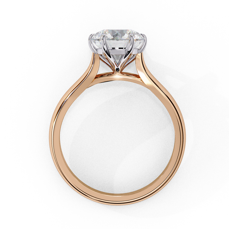 Heart-Shaped Diamond Solitaire Ring in 10k–18k Gold