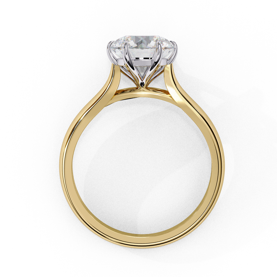Heart-Shaped Diamond Solitaire Ring in 10k–18k Gold