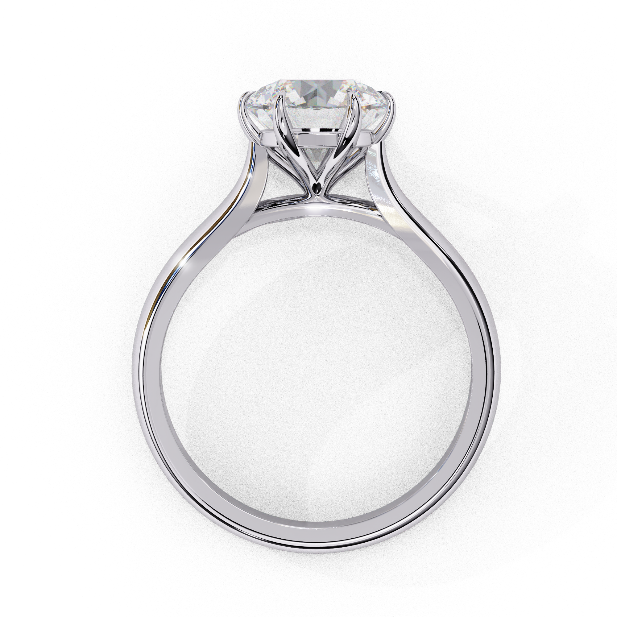 Heart-Shaped Diamond Solitaire Ring in 10k–18k Gold