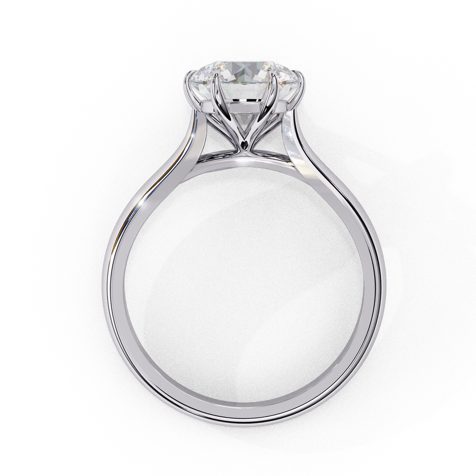 Heart-Shaped Diamond Solitaire Ring in 10k–18k Gold