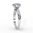 Heart-Shaped Diamond Solitaire Ring in 10k–18k Gold