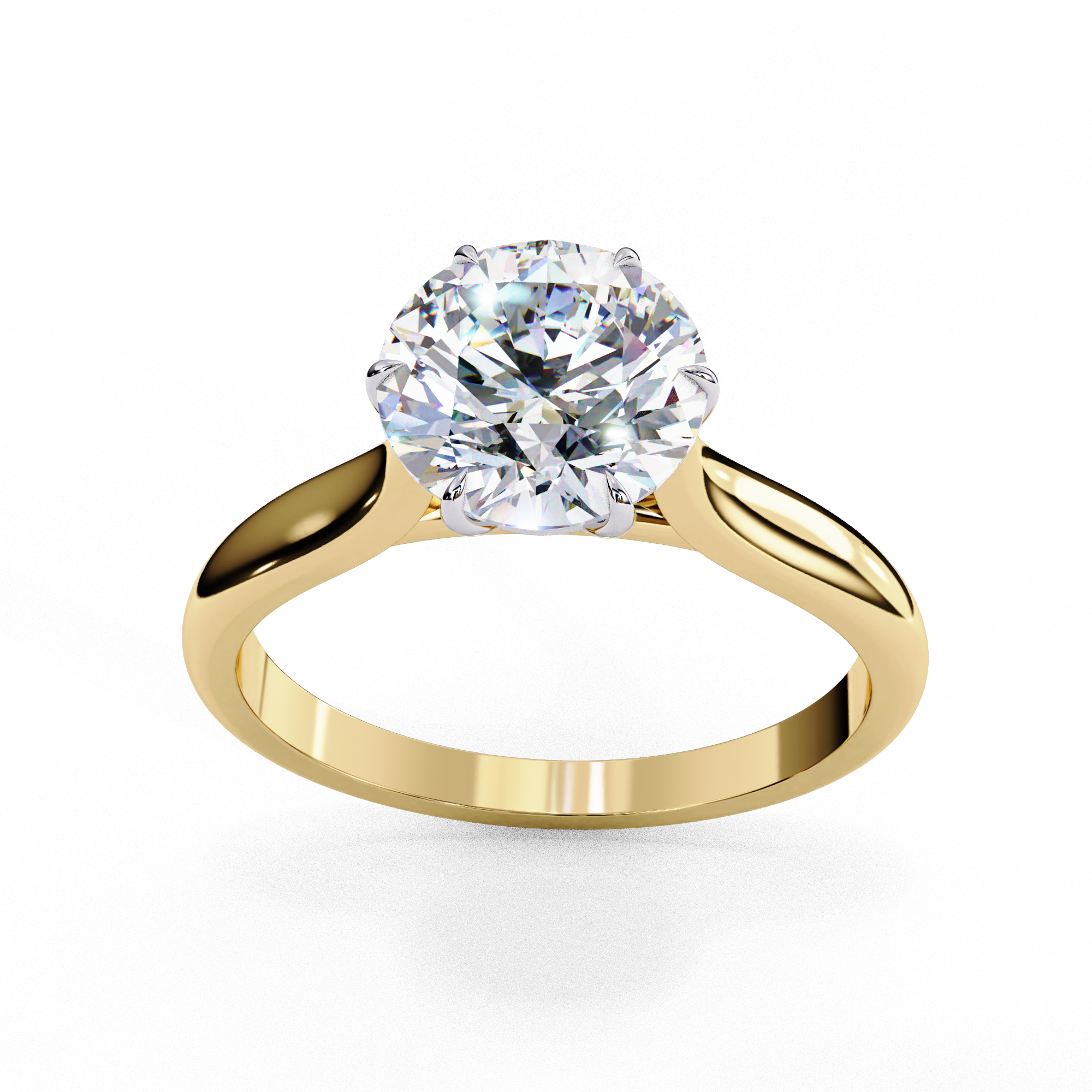 Heart-Shaped Diamond Solitaire Ring in 10k–18k Gold