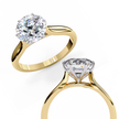 Heart-Shaped Diamond Solitaire Ring in 10k–18k Gold