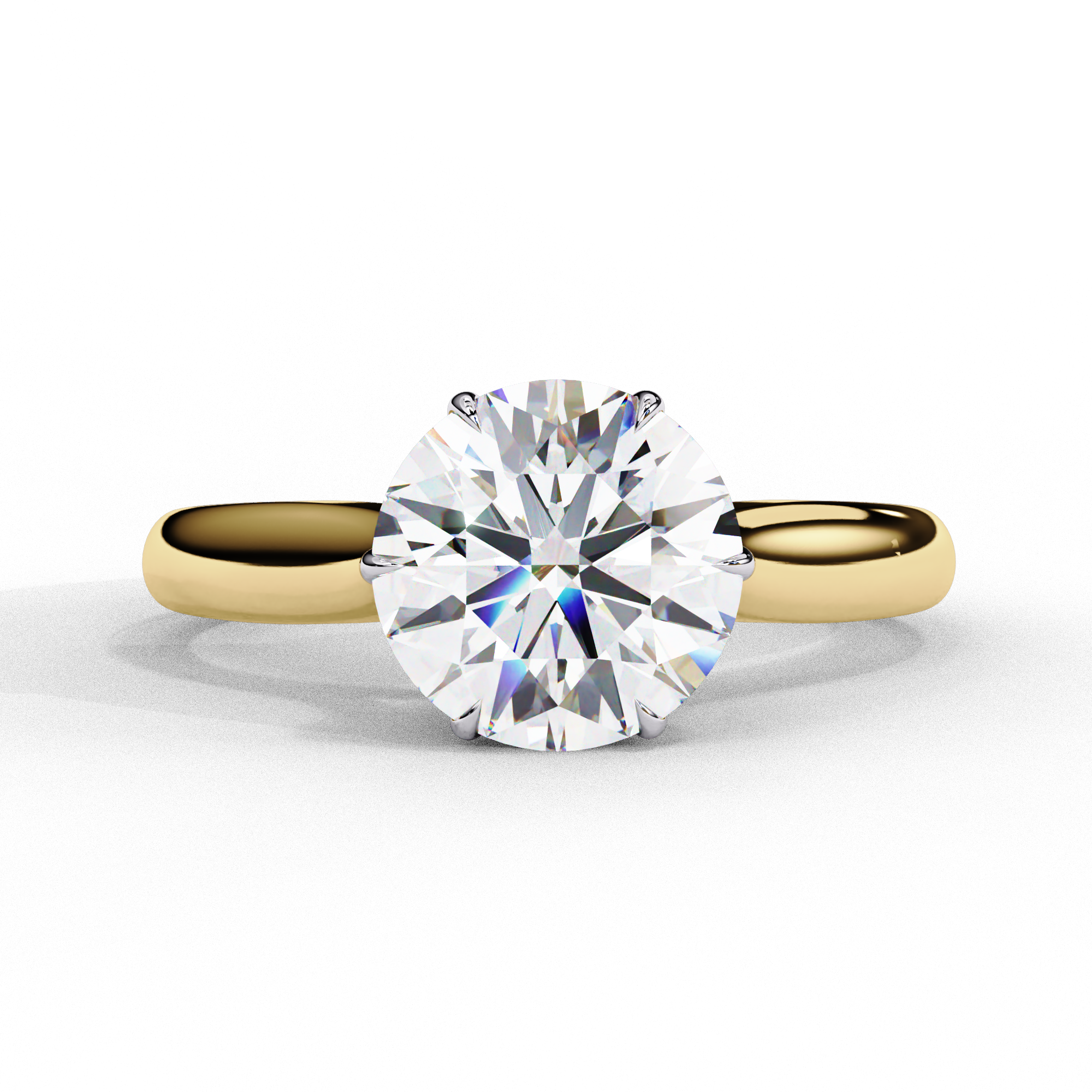 Heart-Shaped Diamond Solitaire Ring in 10k–18k Gold