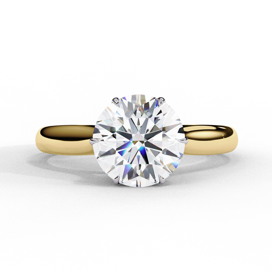 Heart-Shaped Diamond Solitaire Ring in 10k–18k Gold