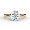 Heart-Shaped Diamond Solitaire Ring in 10k–18k Gold