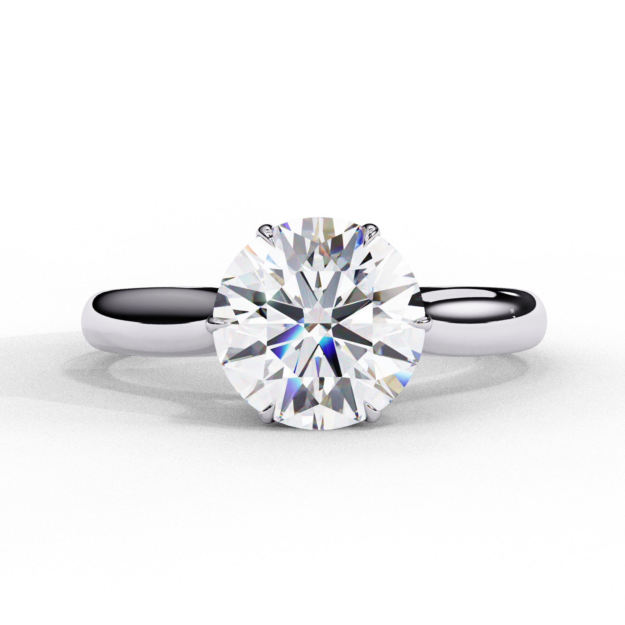 Heart-Shaped Diamond Solitaire Ring in 10k–18k Gold