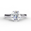 Heart-Shaped Diamond Solitaire Ring in 10k–18k Gold