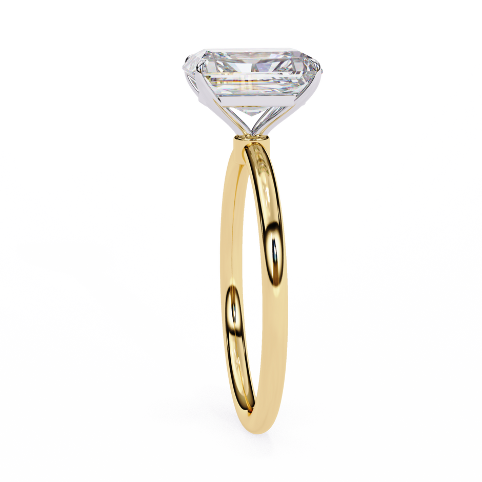 Oval-Cut Diamond Solitaire Ring in 10k–18k Gold
