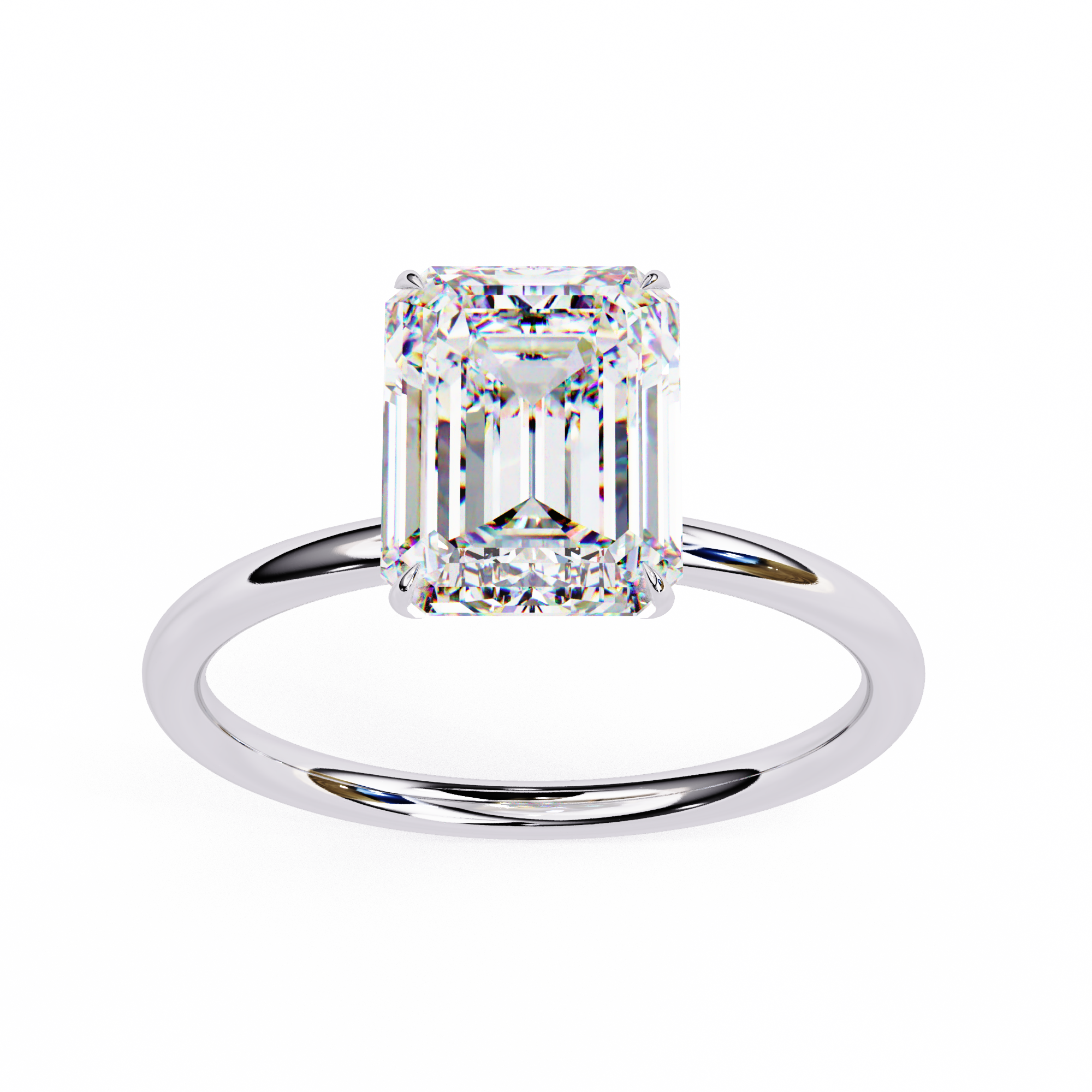 Oval-Cut Diamond Solitaire Ring in 10k–18k Gold