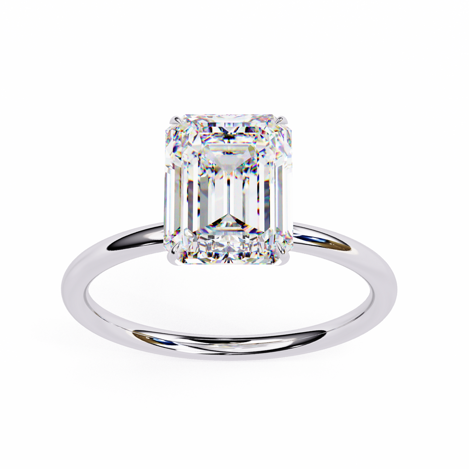 Oval-Cut Diamond Solitaire Ring in 10k–18k Gold