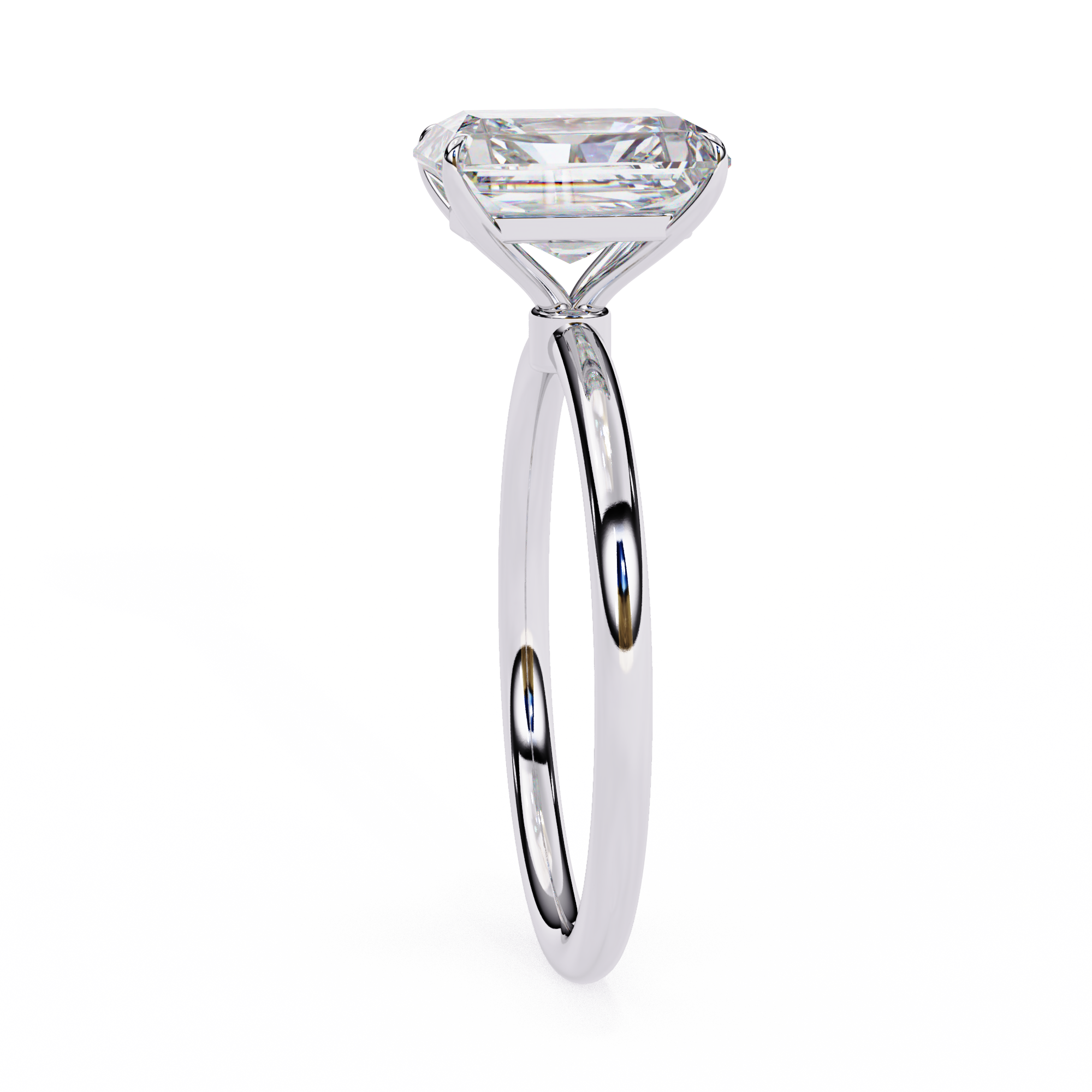 Oval-Cut Diamond Solitaire Ring in 10k–18k Gold
