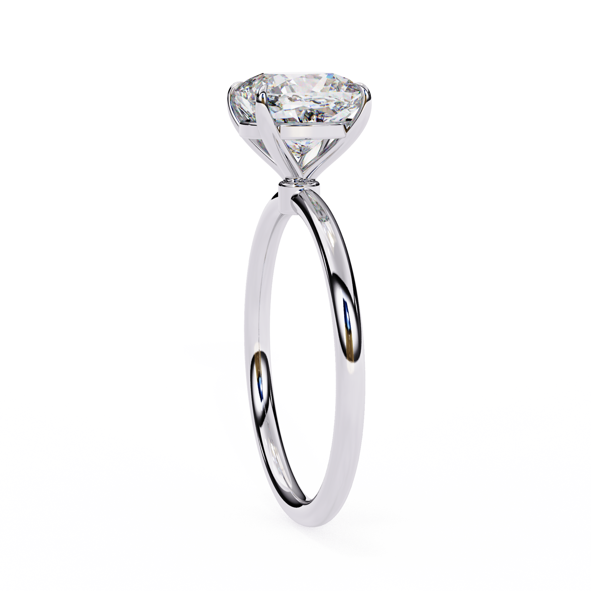 Pear-Shaped Diamond Solitaire Ring in 10k–18k Gold