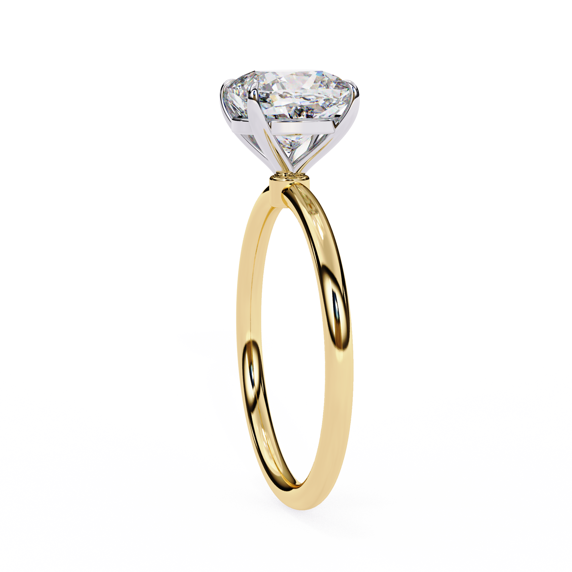 Pear-Shaped Diamond Solitaire Ring in 10k–18k Gold