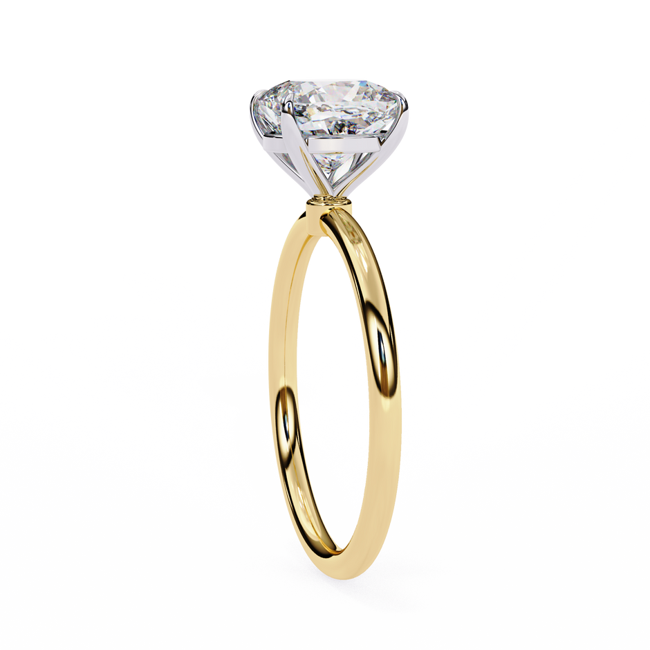 Pear-Shaped Diamond Solitaire Ring in 10k–18k Gold