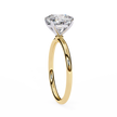 Pear-Shaped Diamond Solitaire Ring in 10k–18k Gold