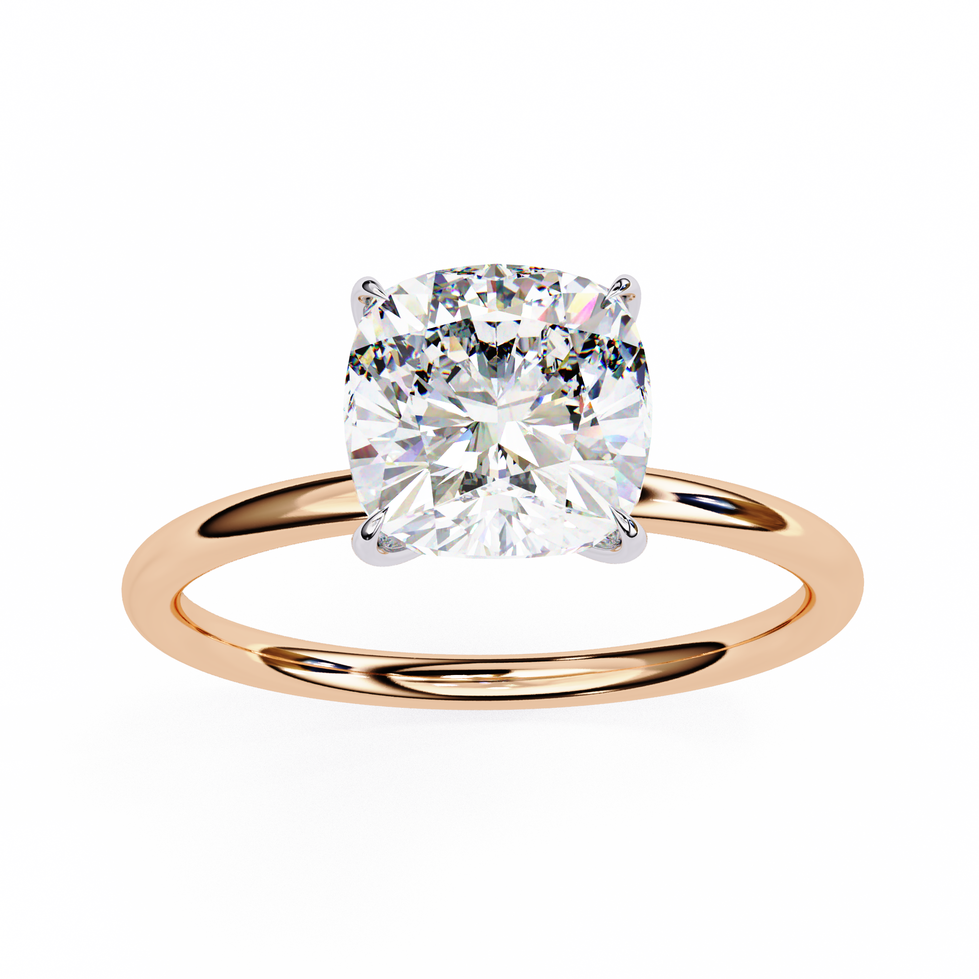 Pear-Shaped Diamond Solitaire Ring in 10k–18k Gold