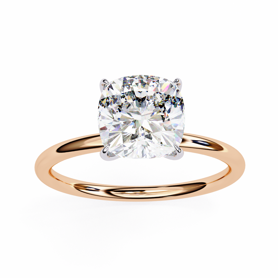 Pear-Shaped Diamond Solitaire Ring in 10k–18k Gold