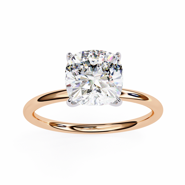 Pear-Shaped Diamond Solitaire Ring in 10k–18k Gold