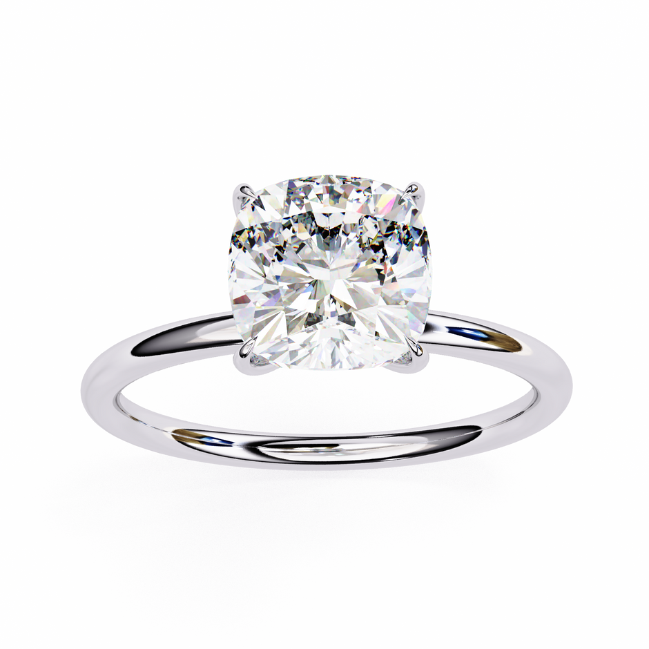 Pear-Shaped Diamond Solitaire Ring in 10k–18k Gold
