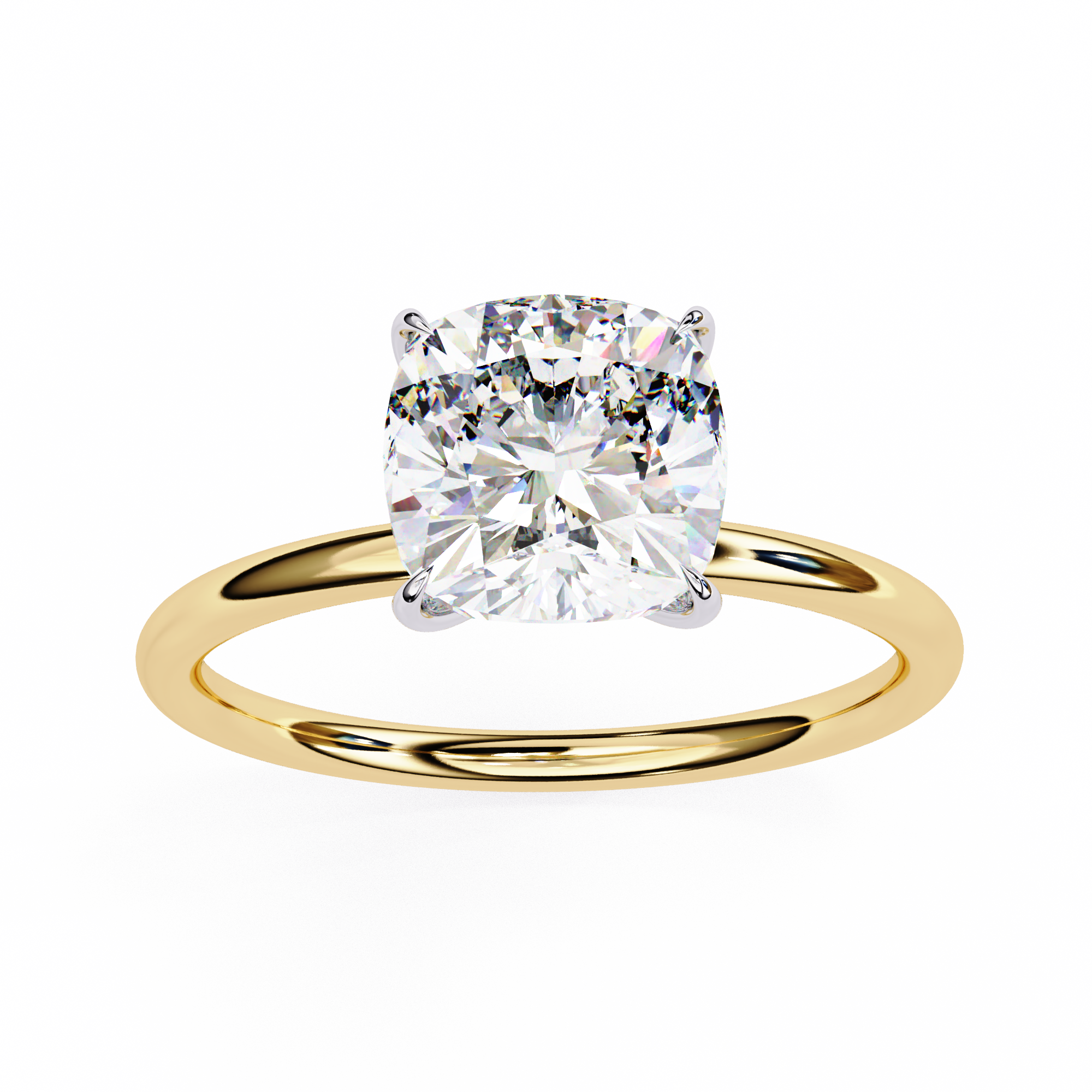Pear-Shaped Diamond Solitaire Ring in 10k–18k Gold