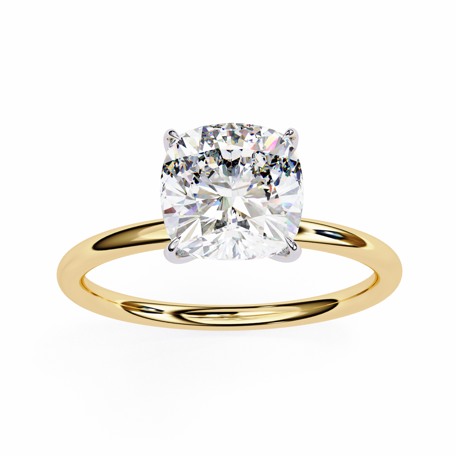 Pear-Shaped Diamond Solitaire Ring in 10k–18k Gold