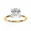 Pear-Shaped Diamond Solitaire Ring in 10k–18k Gold