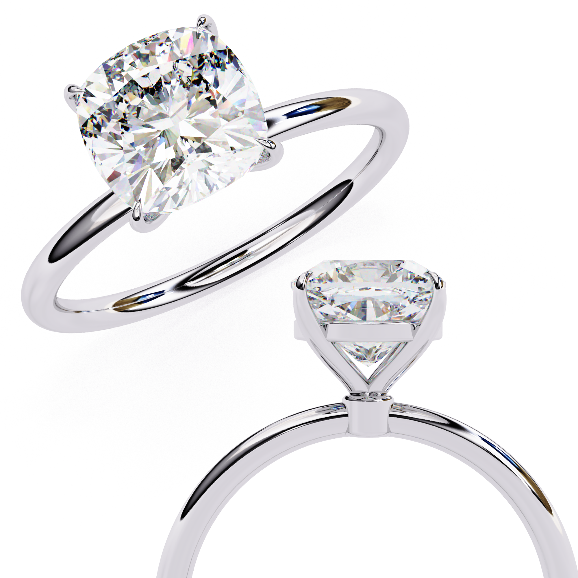Pear-Shaped Diamond Solitaire Ring in 10k–18k Gold