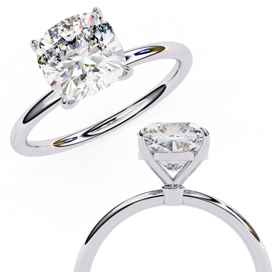 Pear-Shaped Diamond Solitaire Ring in 10k–18k Gold