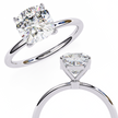 Pear-Shaped Diamond Solitaire Ring in 10k–18k Gold