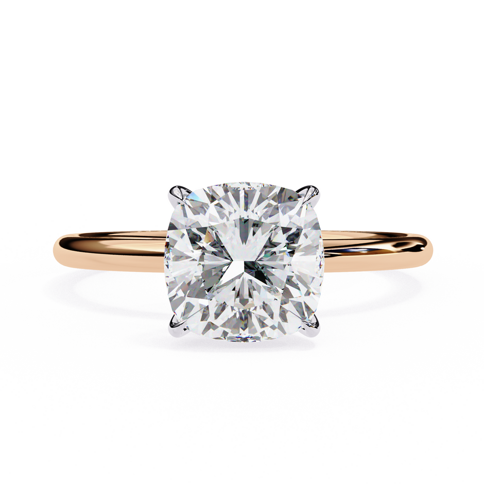 Pear-Shaped Diamond Solitaire Ring in 10k–18k Gold