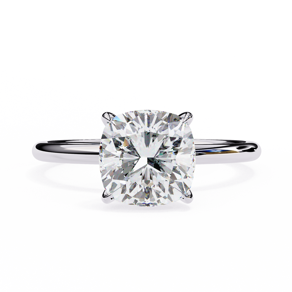 Pear-Shaped Diamond Solitaire Ring in 10k–18k Gold