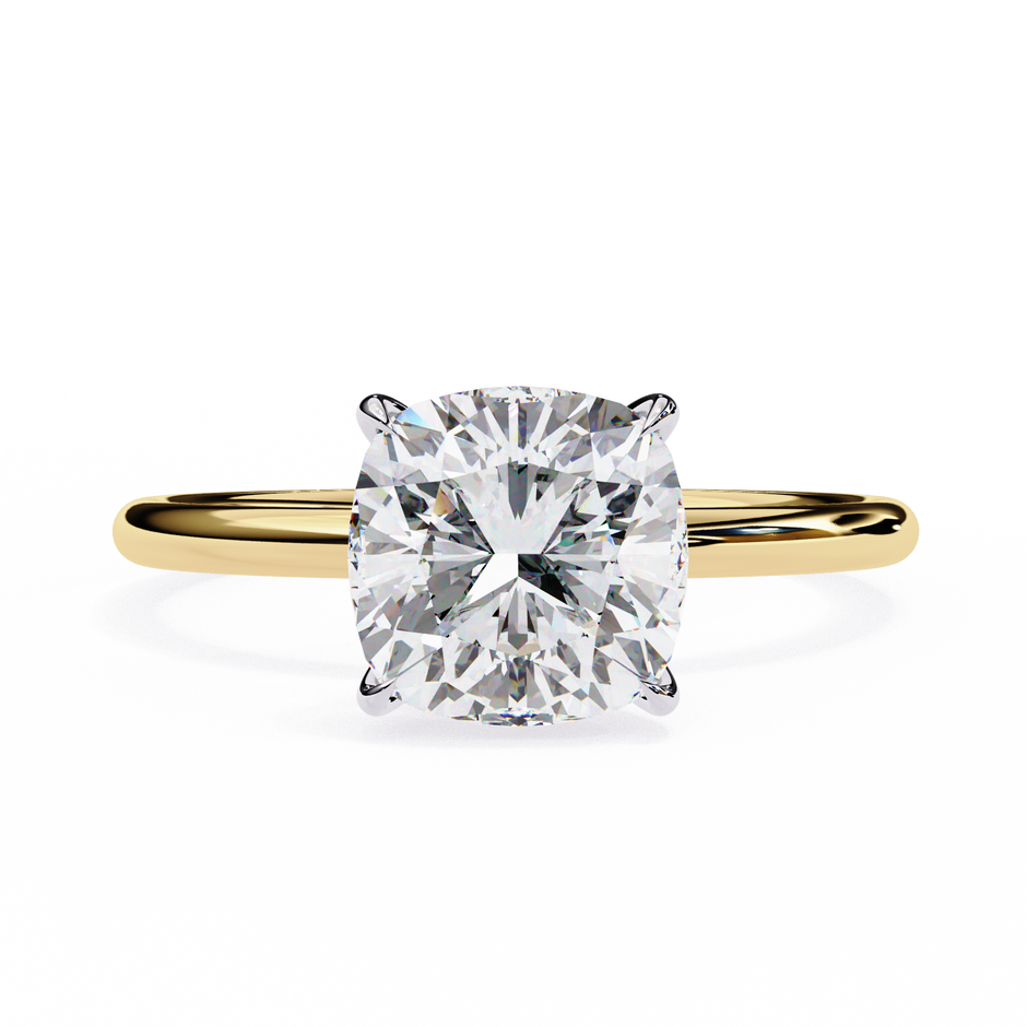 Pear-Shaped Diamond Solitaire Ring in 10k–18k Gold