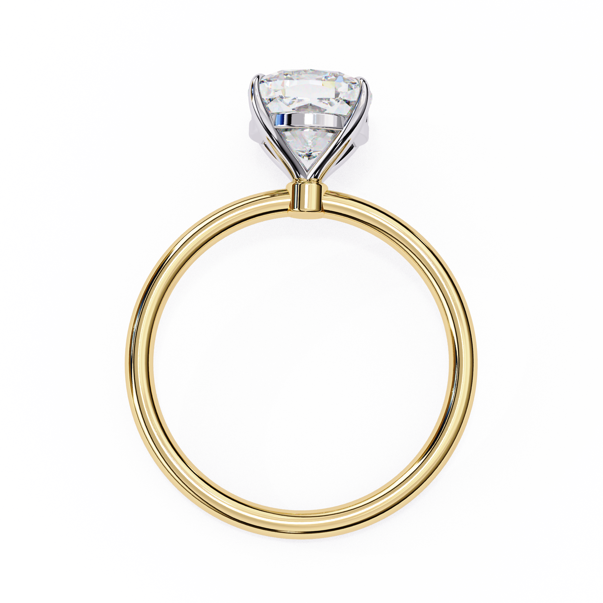 Pear-Shaped Diamond Solitaire Ring in 10k–18k Gold