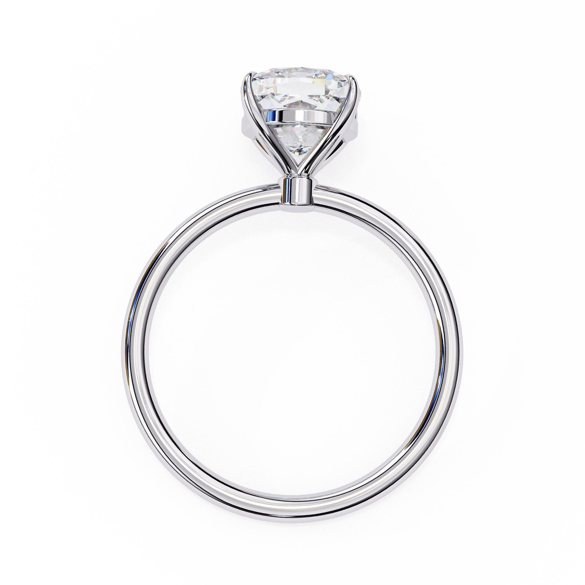 Pear-Shaped Diamond Solitaire Ring in 10k–18k Gold