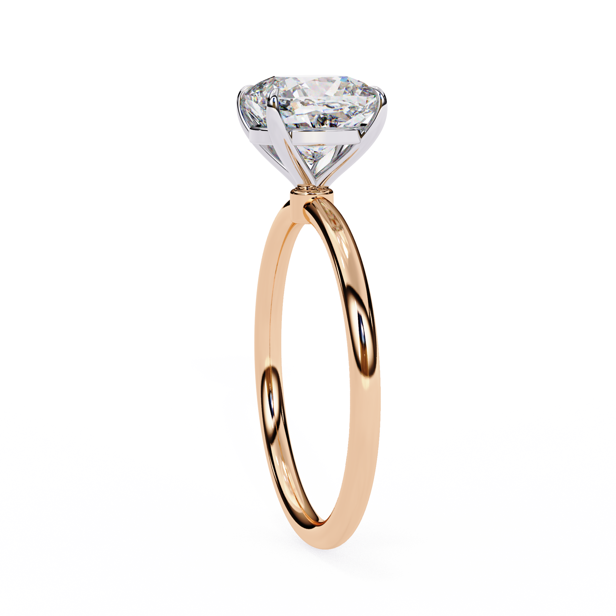 Pear-Shaped Diamond Solitaire Ring in 10k–18k Gold