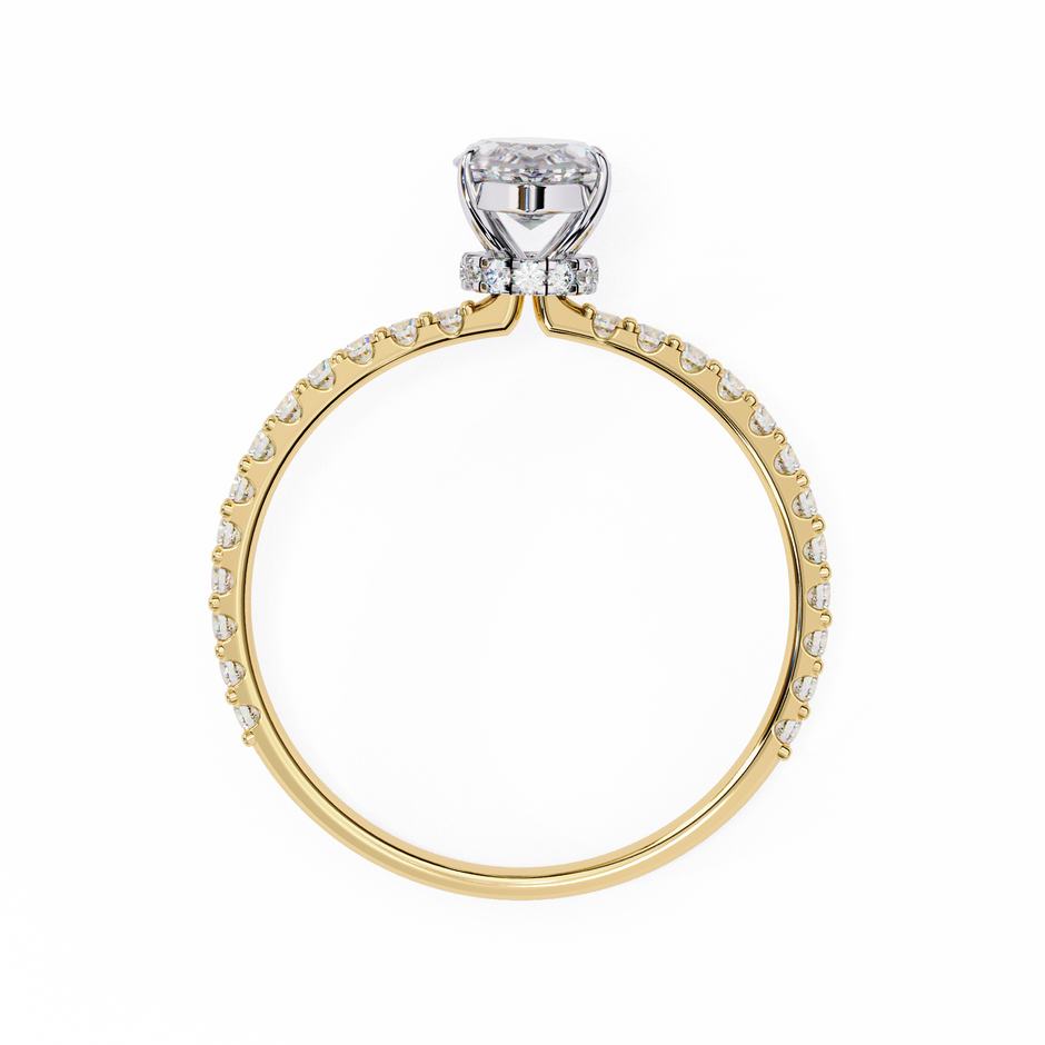 Pear-Shaped Diamond Solitaire Ring in 10k–18k Gold