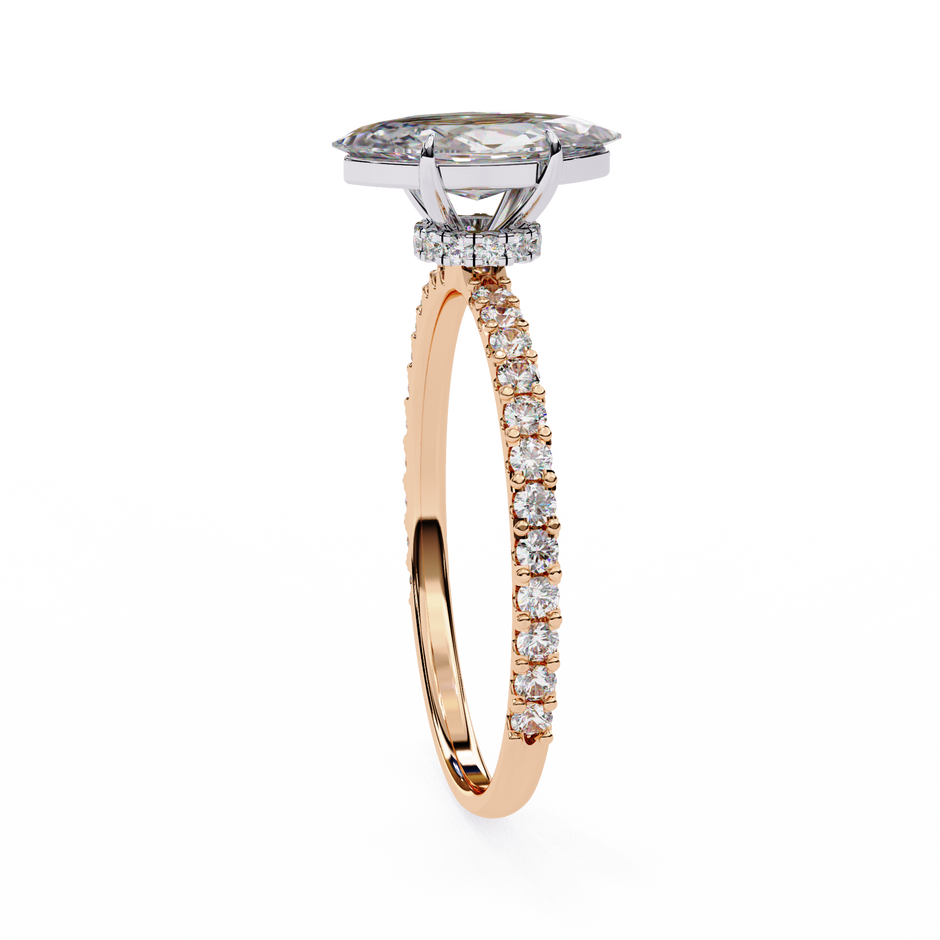 Pear-Shaped Diamond Solitaire Ring in 10k–18k Gold