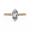 Pear-Shaped Diamond Solitaire Ring in 10k–18k Gold