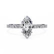 Pear-Shaped Diamond Solitaire Ring in 10k–18k Gold