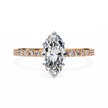 Pear-Shaped Diamond Solitaire Ring in 10k–18k Gold