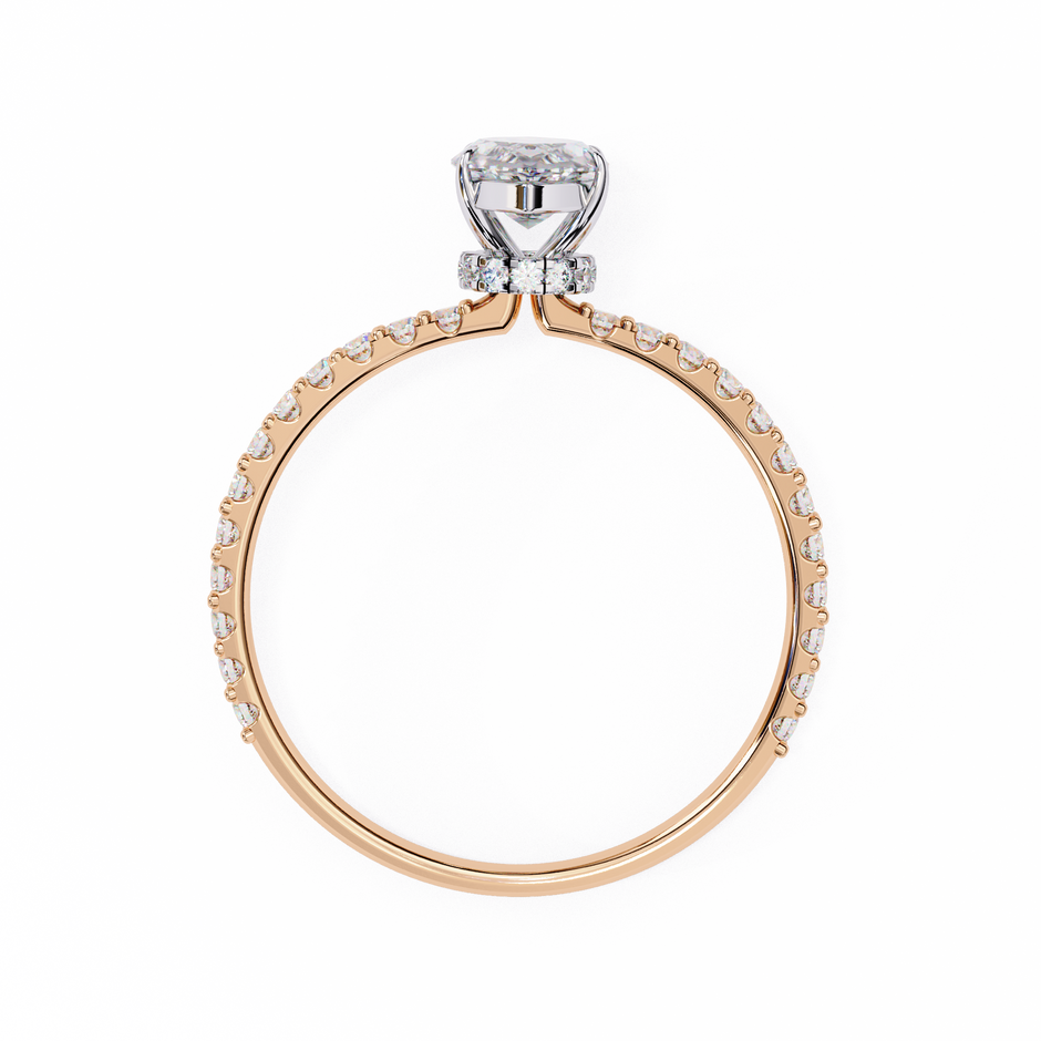 Pear-Shaped Diamond Solitaire Ring in 10k–18k Gold