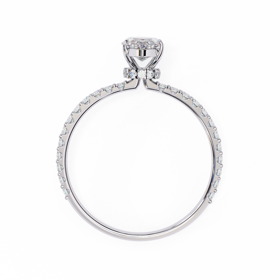 Pear-Shaped Diamond Solitaire Ring in 10k–18k Gold