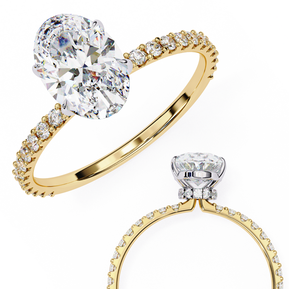 Round Brilliant Diamond Solitaire Ring in 10k–18k Gold