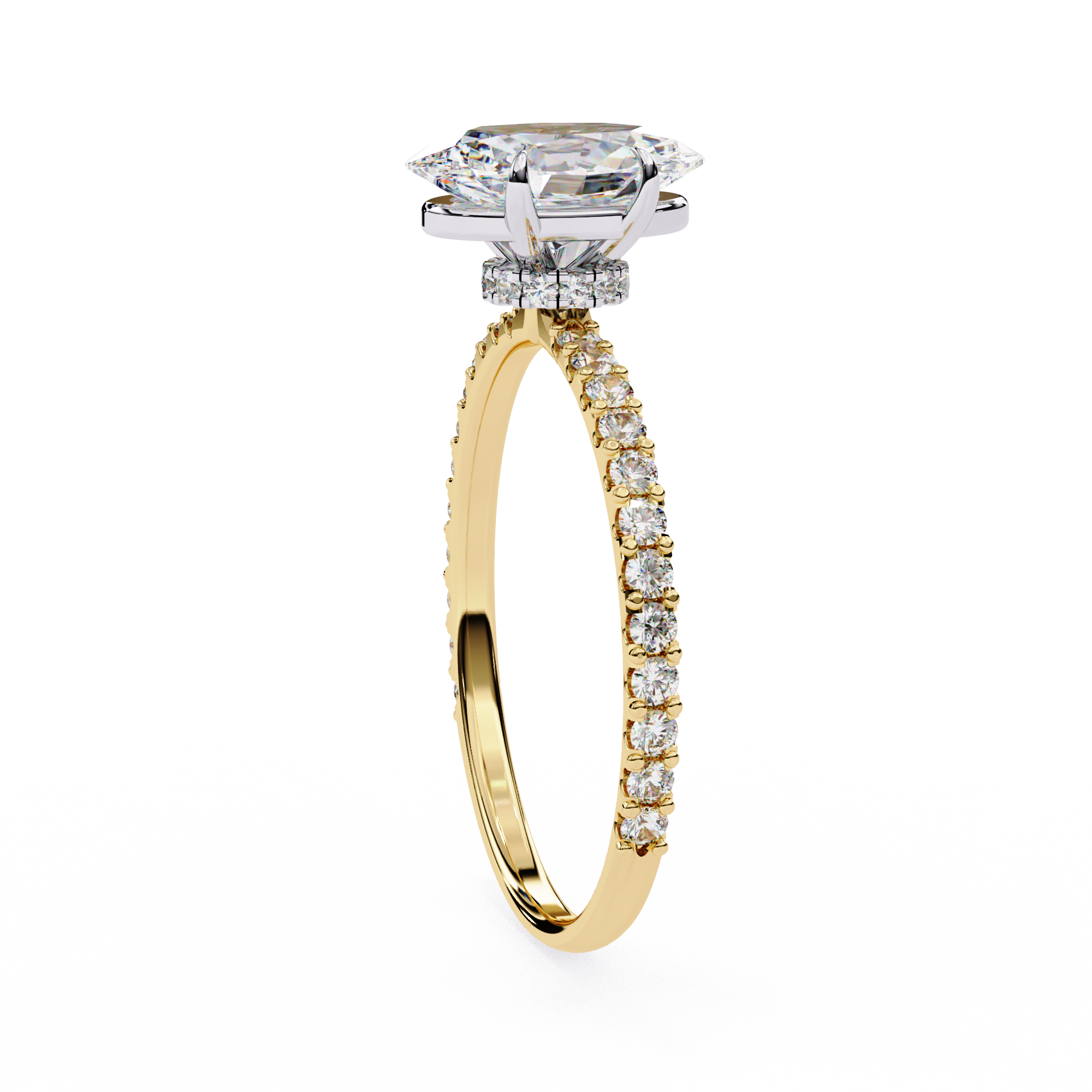 Round Brilliant Diamond Solitaire Ring in 10k–18k Gold
