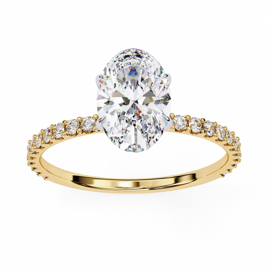 Round Brilliant Diamond Solitaire Ring in 10k–18k Gold