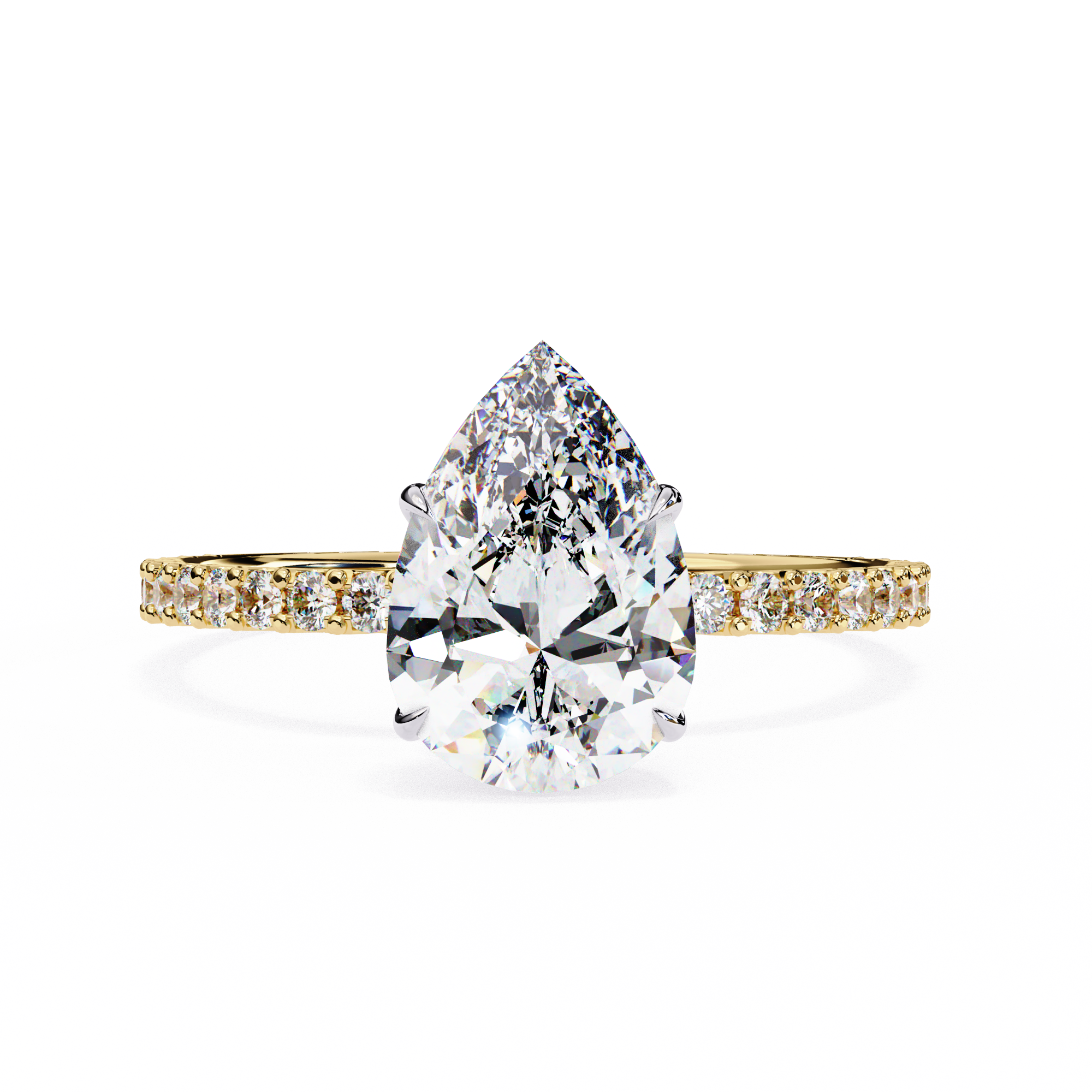 Cushion-Cut Diamond Solitaire Ring in 10k–18k Gold
