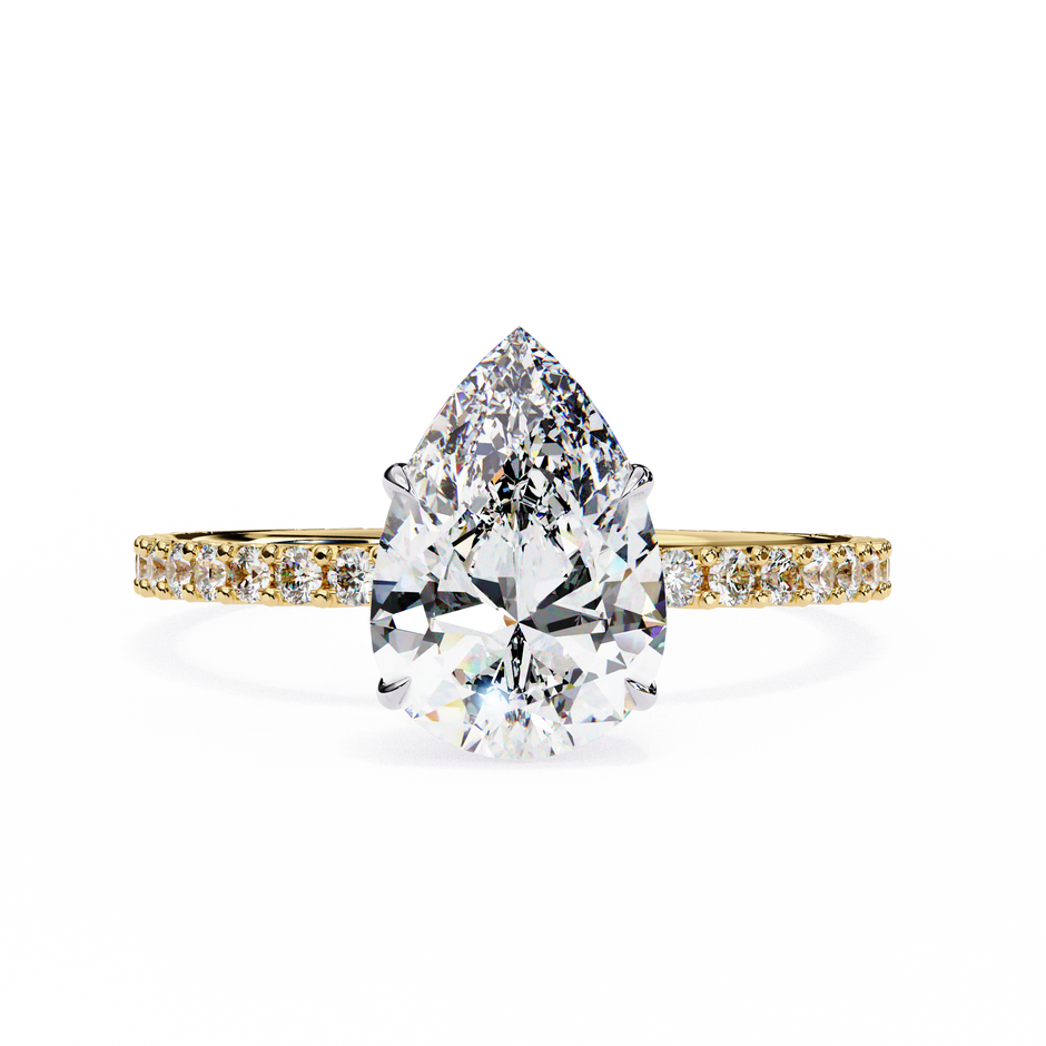 Cushion-Cut Diamond Solitaire Ring in 10k–18k Gold